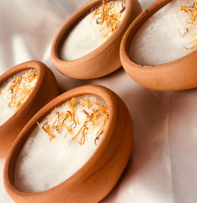 Terracotta Clay Pot Candles (3 piece pack)