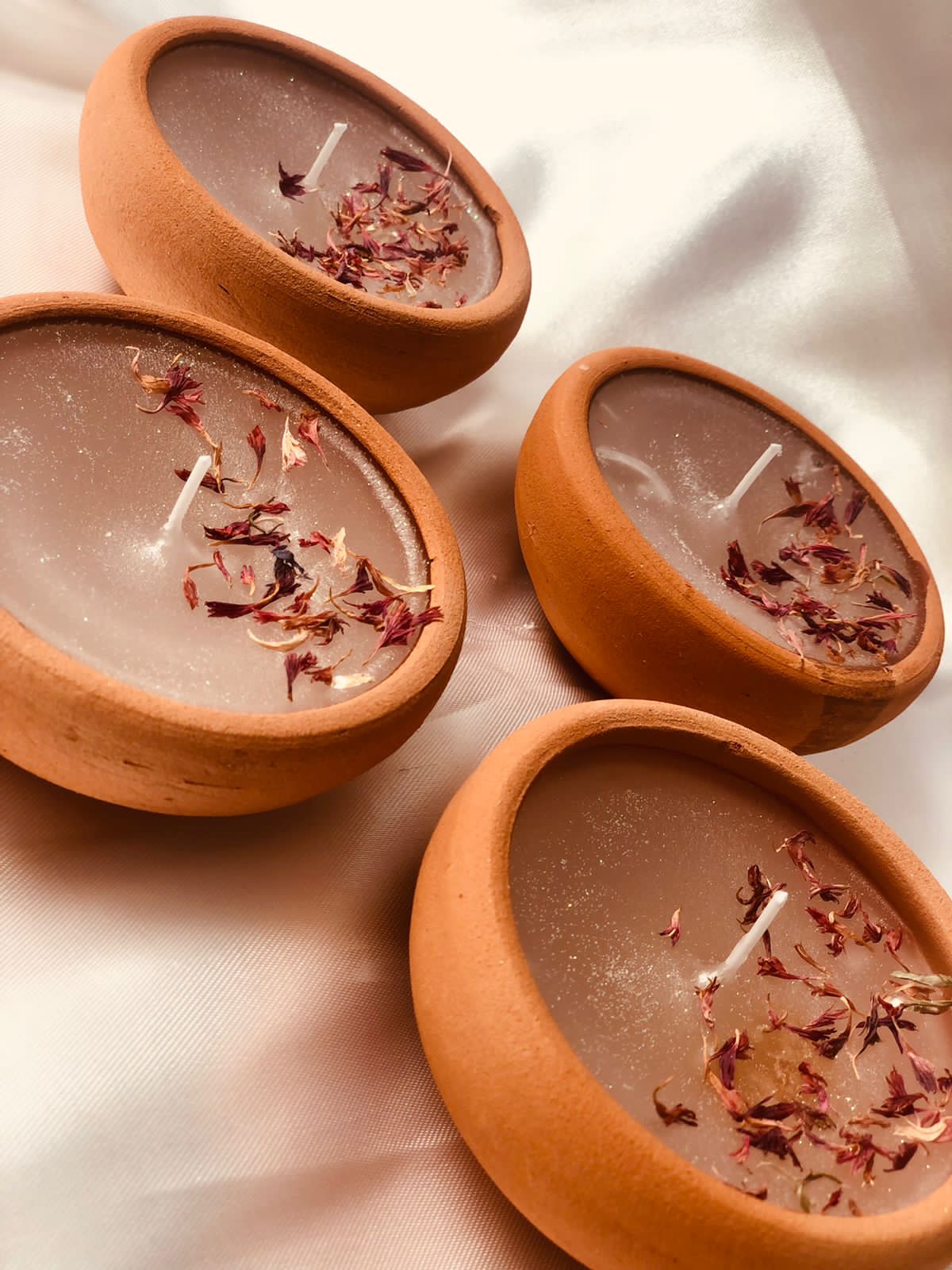 Terracotta Clay Pot Candles (3 piece pack)