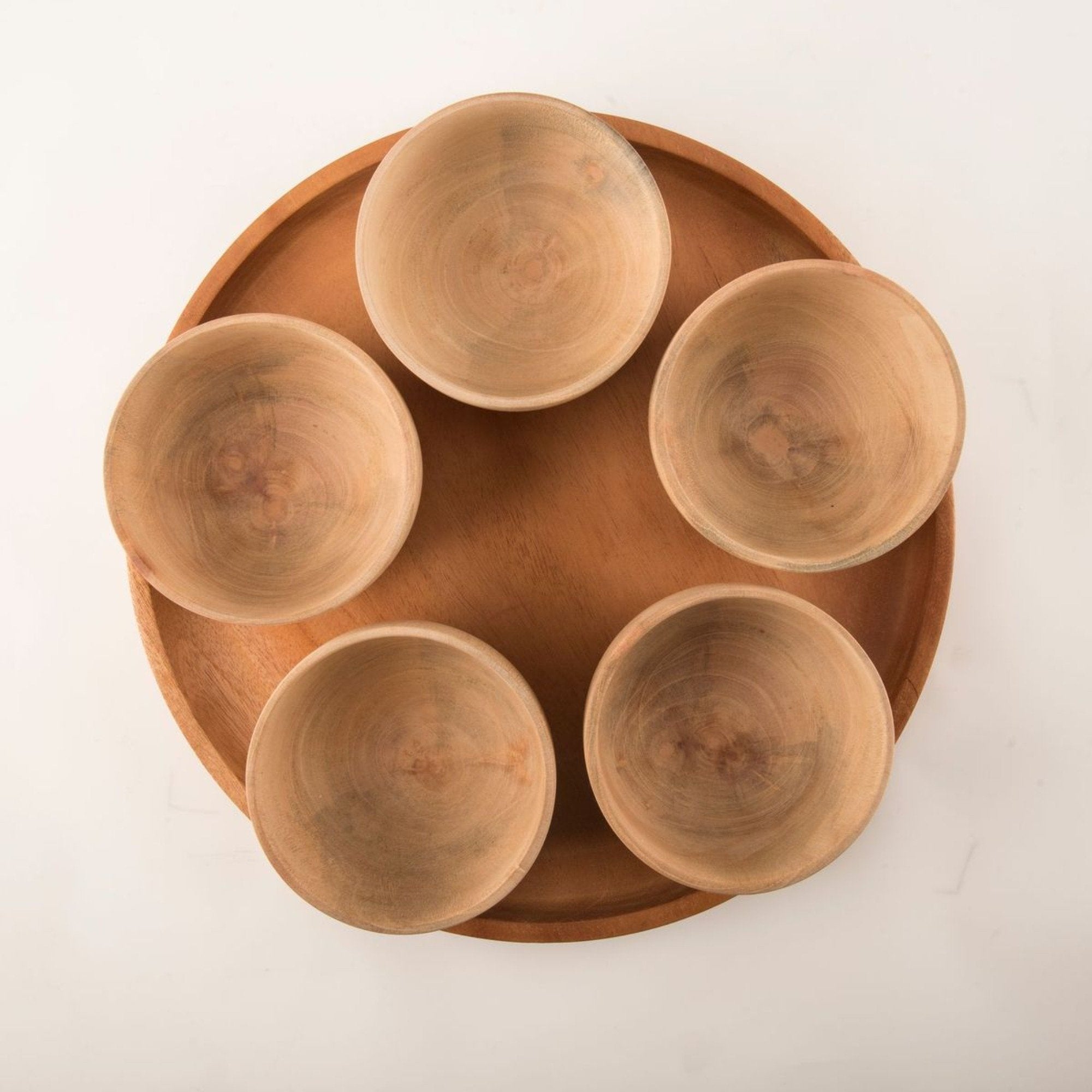 Wooden Bowls (5 piece pack) & Platter