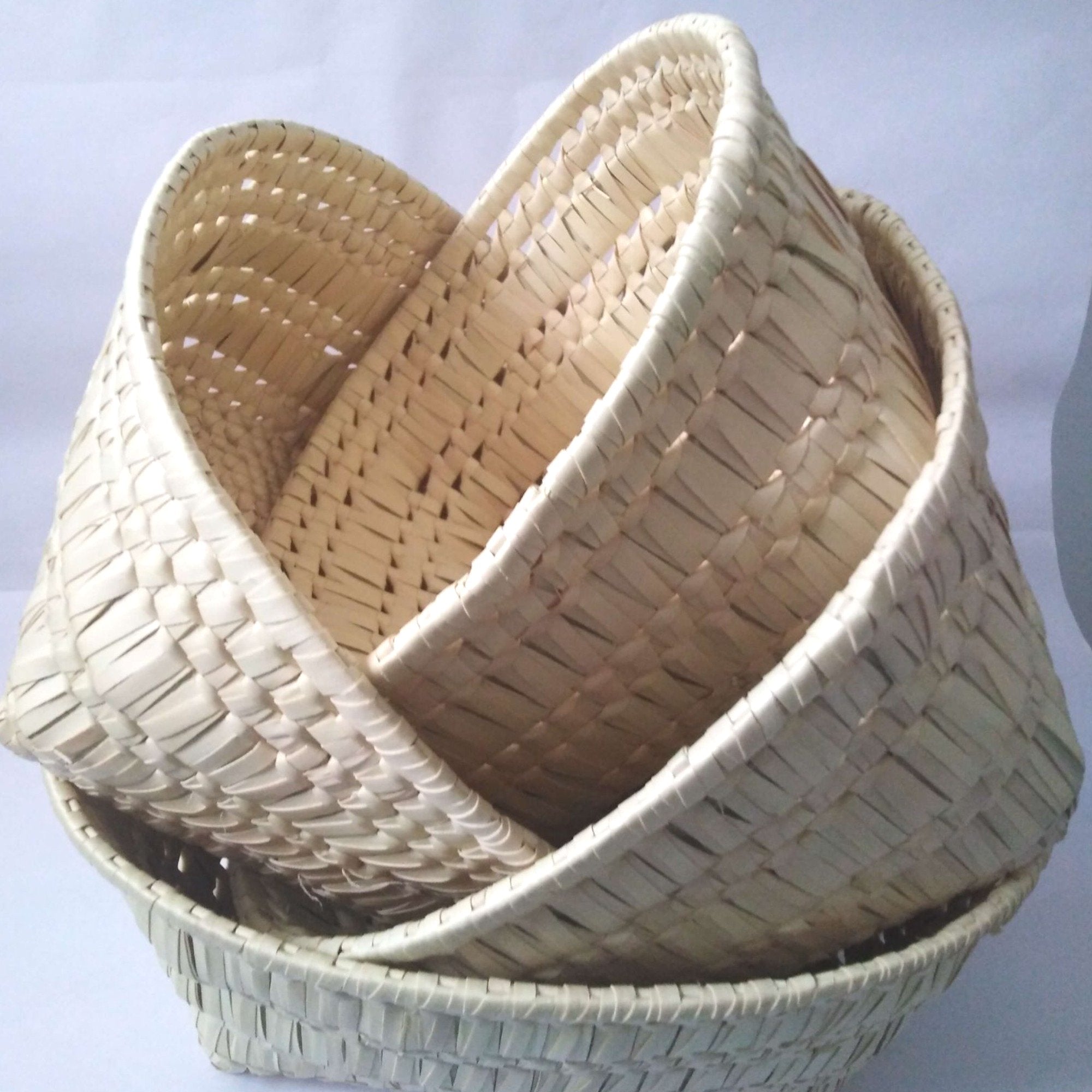 Woven Palmyra Leaf Basket (4 piece pack)