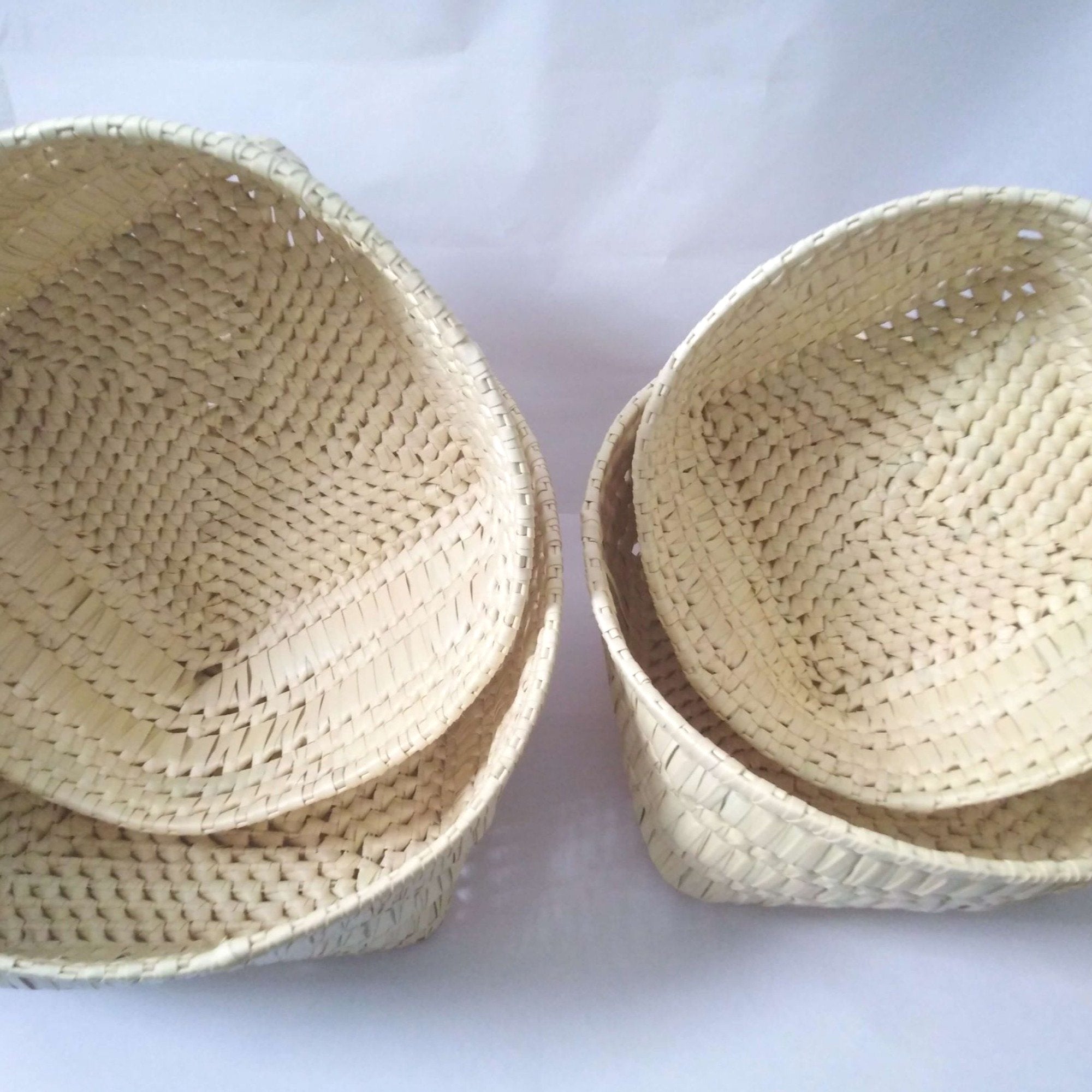 Woven Palmyra Leaf Basket (4 piece pack)