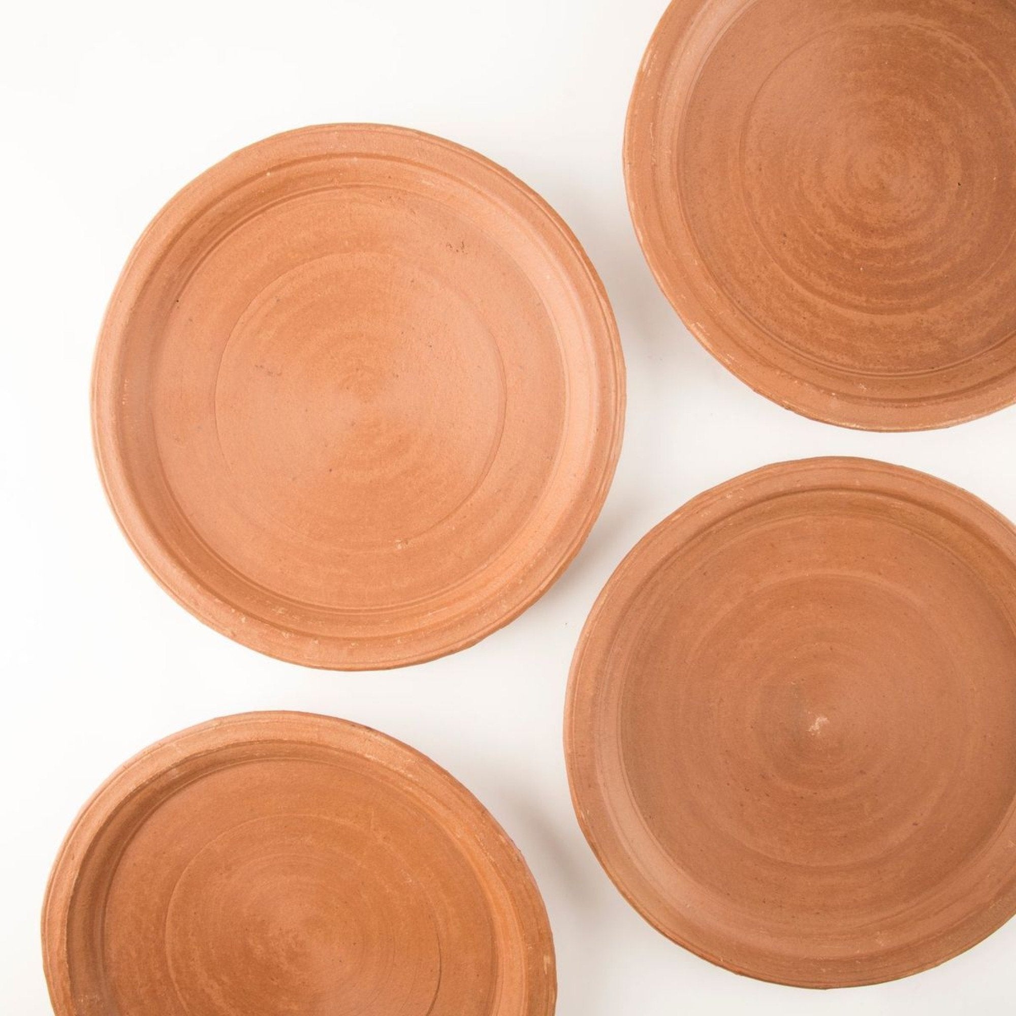 Terracotta Curve Edge Plate (4 piece pack)