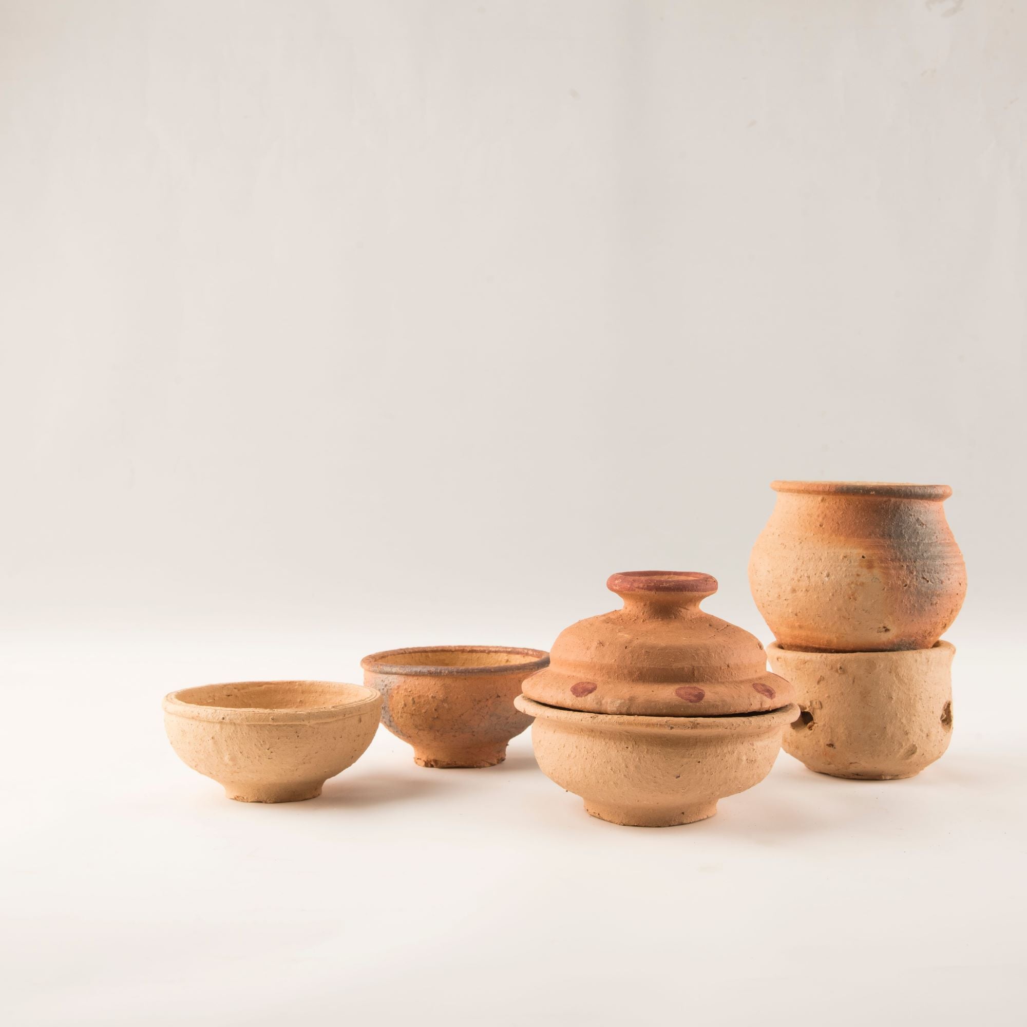 Traditional Clay Pot Set (6 piece pack)