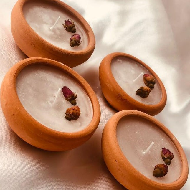 Terracotta Clay Pot Candles (3 piece pack)