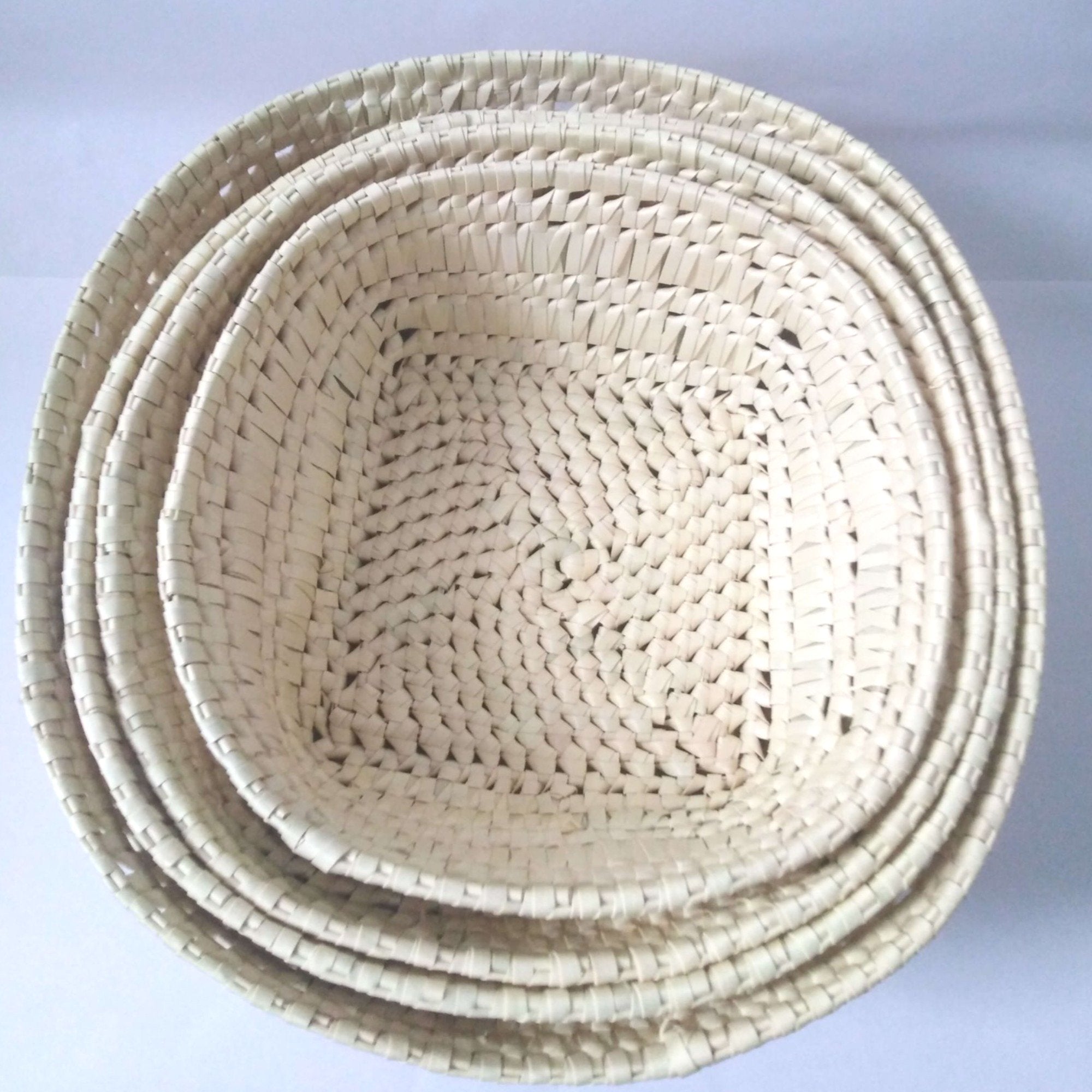 Woven Palmyra Leaf Basket (4 piece pack)