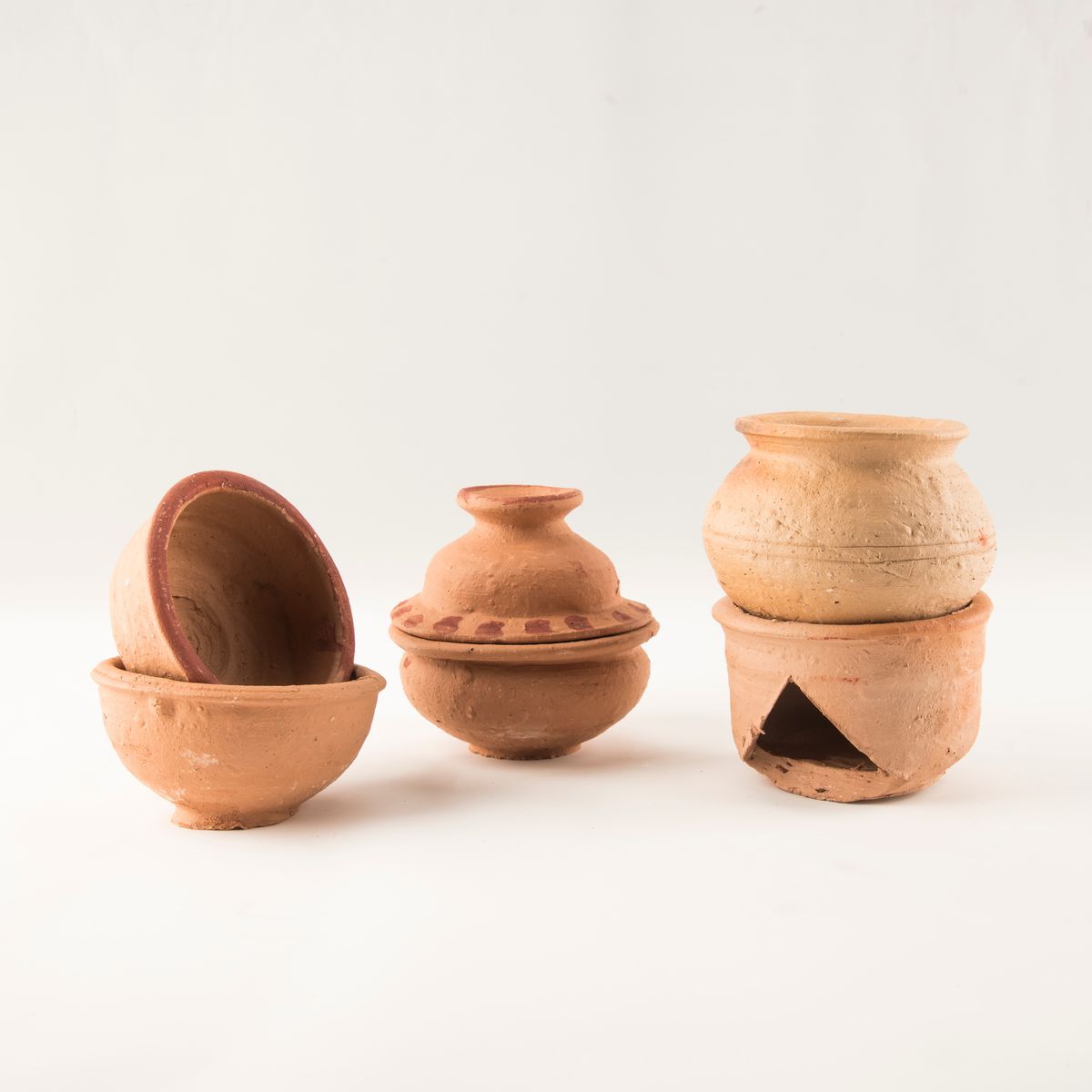 Traditional Clay Pot Set (6 piece pack)